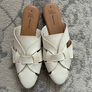 New Never Worn White Time and Tru Mules